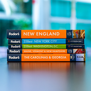 fodors new england book stack