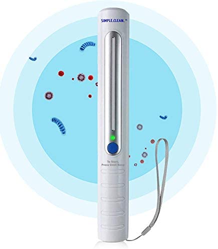 UV Light Sanitizer Wand, Portable UV-C Disinfection Wand, Germicidal Ultraviolet Light Sanitizer Kills 99.9% of Bacteria & Germs, Travel Handheld Sterilizer