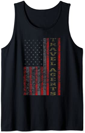 Cool Patriotic Travel Agents USA - US Flag Gift Idea Tank Top