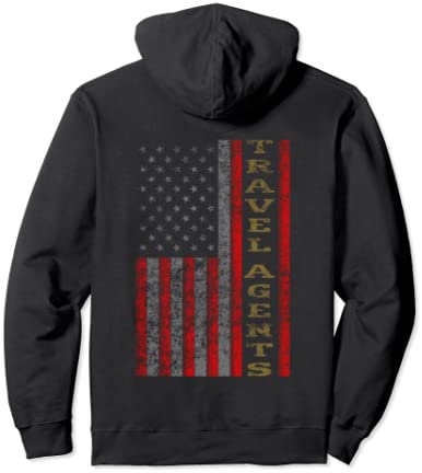 Cool Patriotic Travel Agents USA - US Flag Gift Idea Pullover Hoodie
