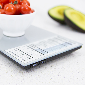 Greater Goods Nourish Digital Kitchen Scale, Food Scale with (New Backlit) Nutritional Facts Display