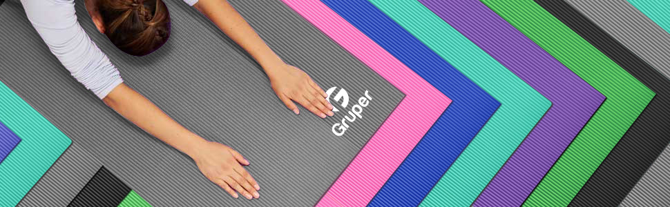 Gruper Thick Yoga Mat Non Slip, Large Size 72″ L x 32″ W, Premium