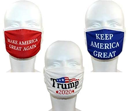 Trump Face Mask 3-PACK |Reusable & Washable Anti Dust Mouth Fashion Balaclava Cover | Breathable Bandanna with Carbon Filter Slot | MAGA KAG TRUMP 2020 | Men Women Outdoor Indoor (ORIGINAL)