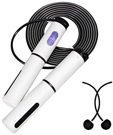 Jump Rope with Counter, Weighted Jump Ropes for fitness for Women, Men, Kids. Cordless for Indoor and Outdoor, Smart Skipping Rope Have Calorie Counting and Adjustable Cable & Ropeless.
