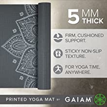 Gaiam Yoga Mat - 5mm Thick