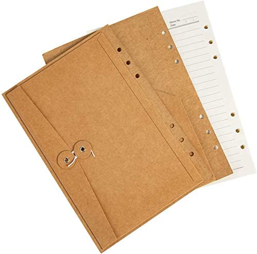 Binder Journal Refill Inserts, A5 Size Lined / Ruled Pages, 6 x 8 Inch,180 Pages for Travel Journals, Diaries, Planners
