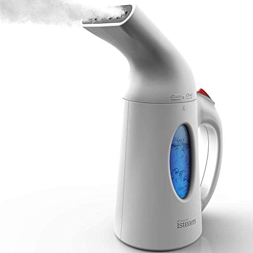 iSteam Steamer for Clothes [Home Steam Cleaner] Powerful Travel Steamer 7-in-1. Handheld Garment Steamer, Wrinkle Remover. Portable Fabric Steam Iron. Clothing Accessory for USA 110-120v [H106]