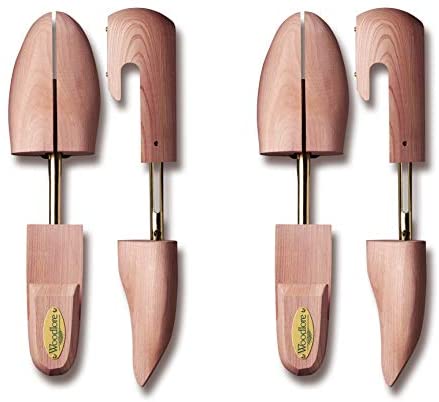 Woodlore Shoe Trees for Men 2-Pack Men's Combination Aromatic Red Cedar Shoe Trees (for Two Pairs of Shoes) Made in The USA