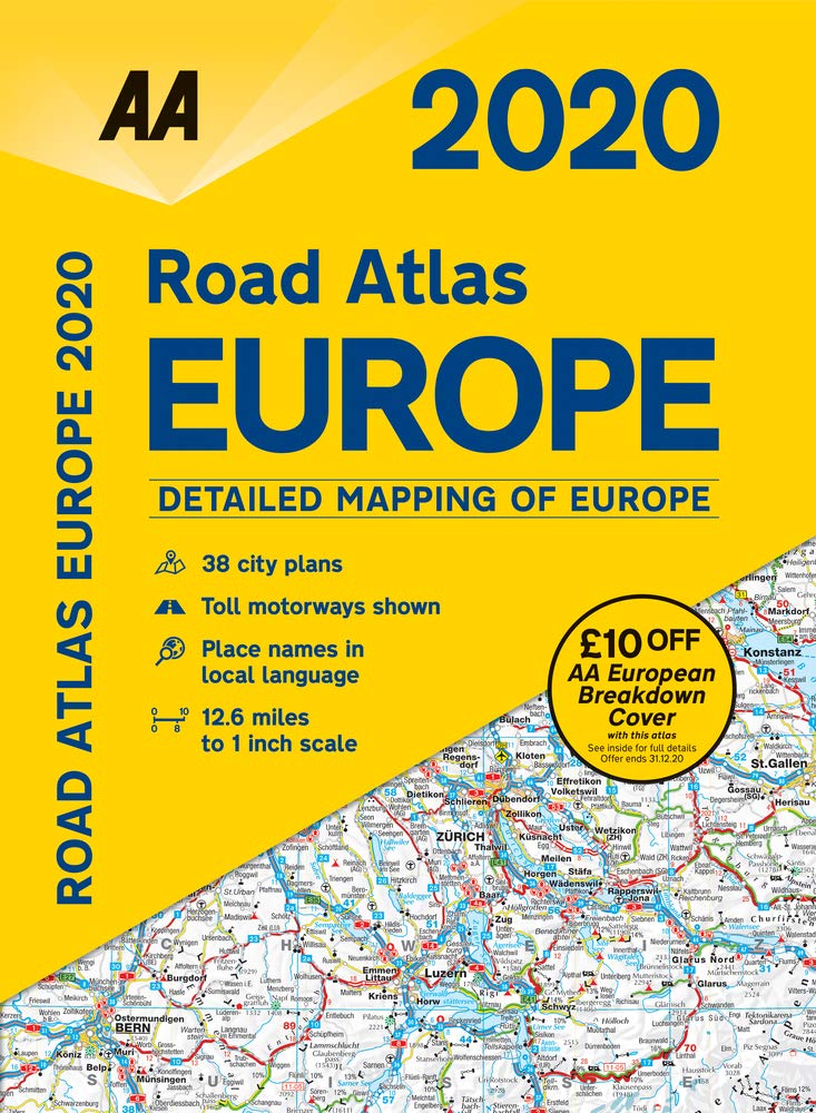 Road Atlas Europe 2020 (AA Road Atlas Europe)