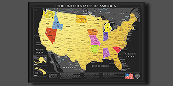 scratch off map of the united states