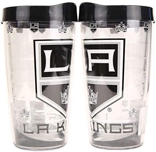 Whirley Drink Works NHL Double Wall Insulated Plastic Travel Tumbler 160z (2-Pack), Clear