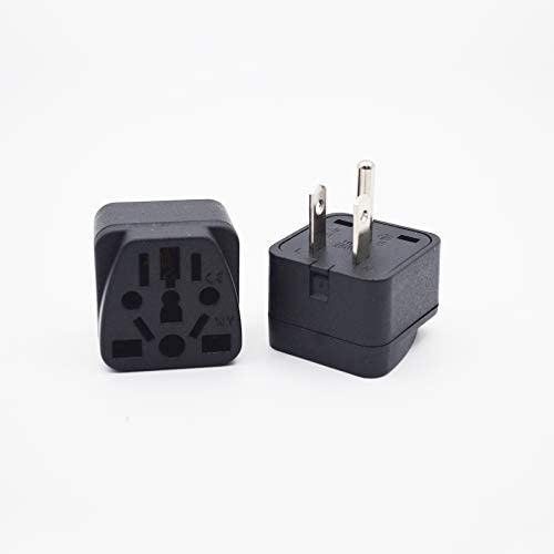 Wall Outlet Power Charger Converter, International Travel Adapter and Converter,EU/UK/AU Conversion Plug to US, American Wall Three-jaw grounding (B Type) Power Adapter