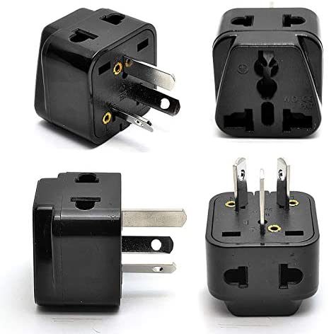 Australia, New Zealand, China Power Plug Adapter by OREI, AU Travel Adapter 2 in 1 USA Grounded Outlet Universal Socket - Type I - Fiji, Argentina - 4 Pack