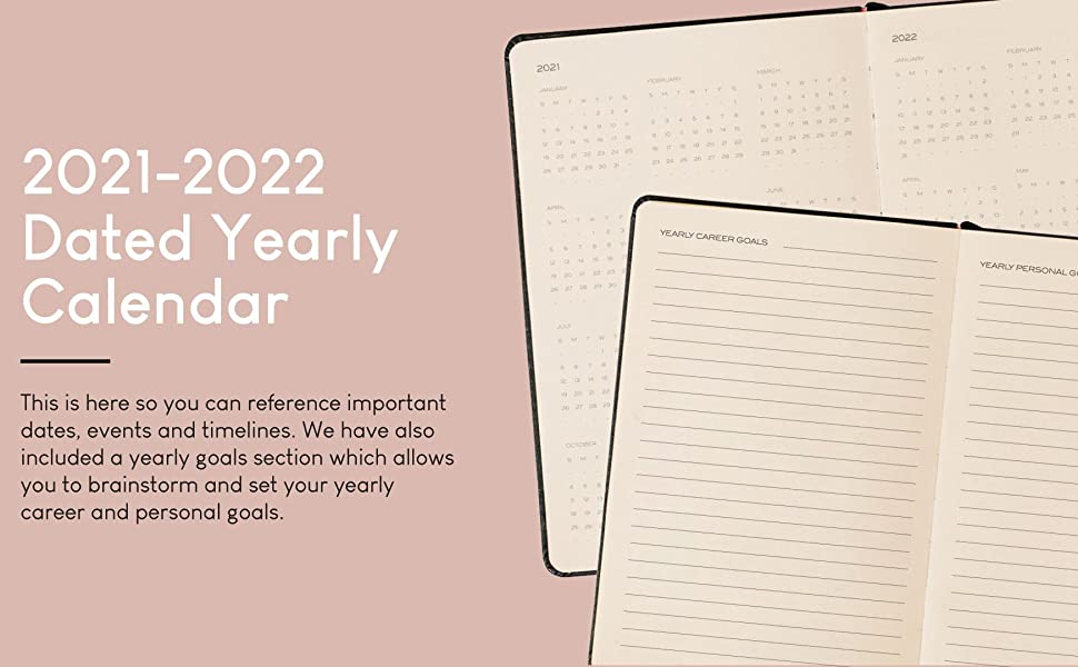2021-2022 Dated Yearly Calendar &amp; 12 Month Non-Dated Calendar. Yearly &amp; Daily Planner