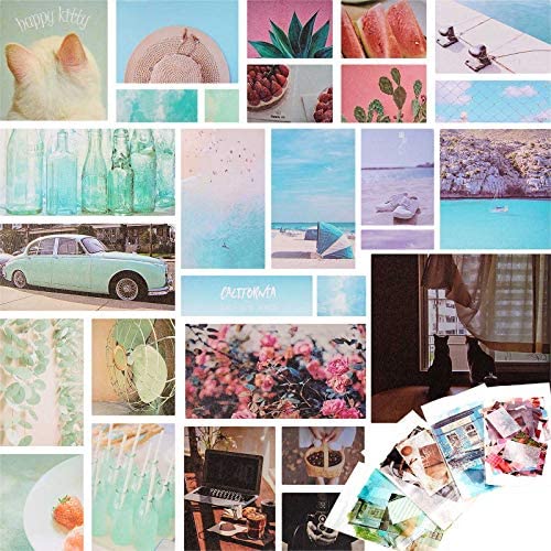 4 Packs/ 280 Pieces Washi Paper Sticker Set Scenery Daily Life Stuff Travel Vintage Stickers for Scrapbooking Journaling Planners Calendar Diary DIY Craft Album Box Packing (Fresh Style)