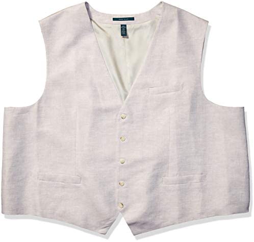 Perry Ellis Linen Cotton Twill Vest Suit